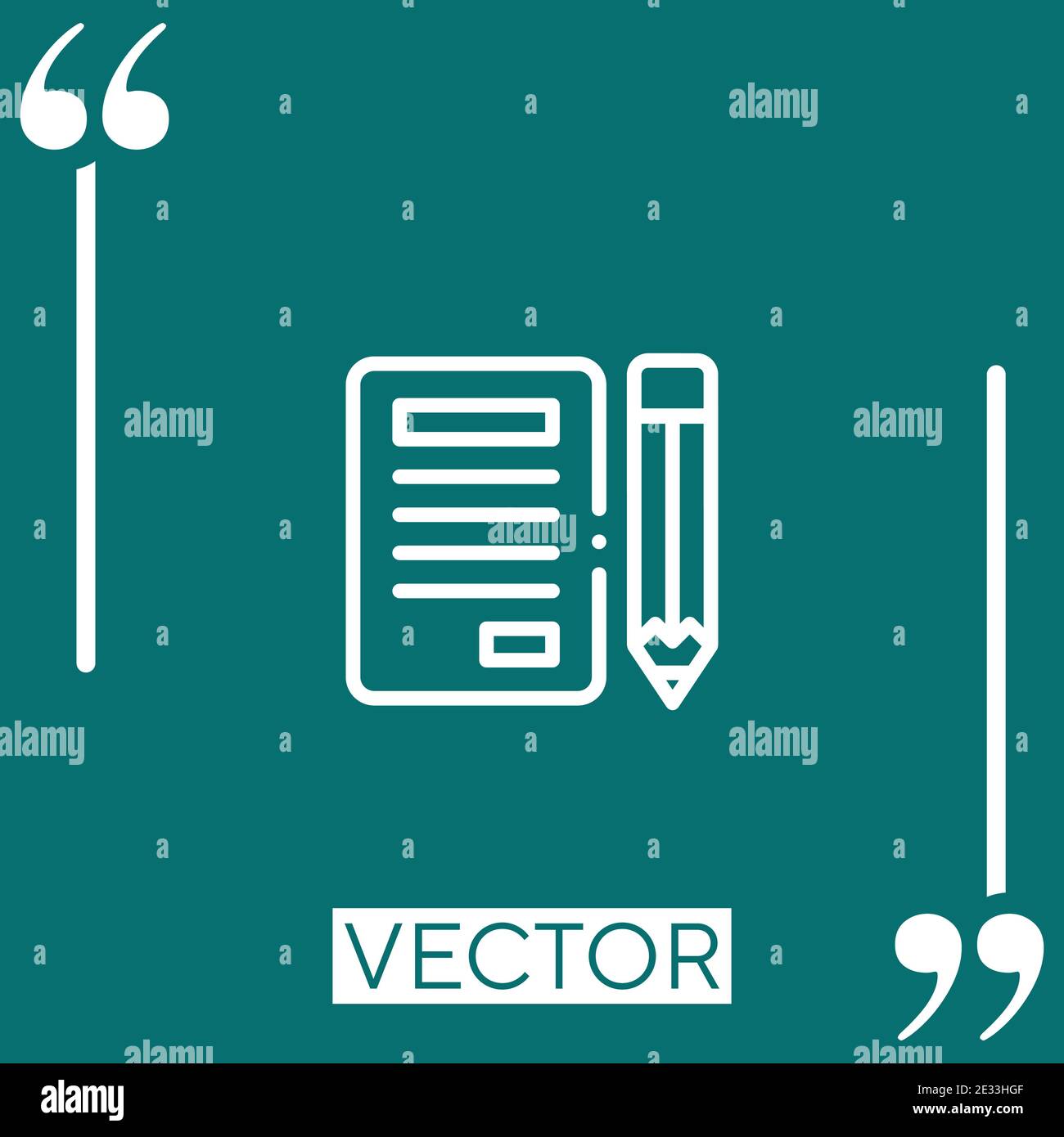 file vector icon Linear icon. Editable stroke line Stock Vector Image ...