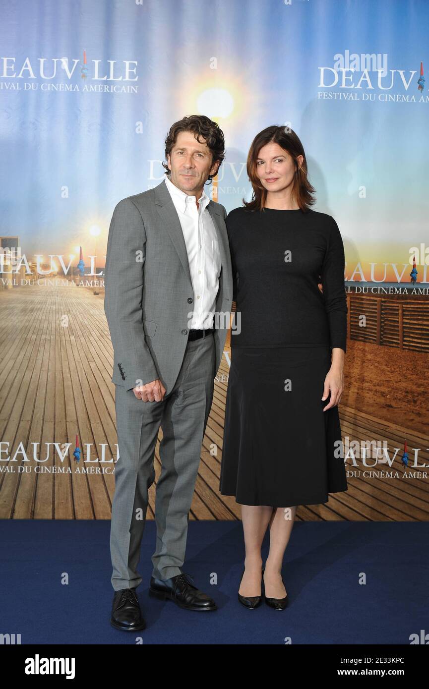 Director Leland Orser and actress Jeanne Tripplehorn attend the photocall for the film 'Morning' during the 36th American Film Festival in Deauville, France on September 10, 2010. Photo by Thierry Orban/ABACAPRESS.COM Stock Photo