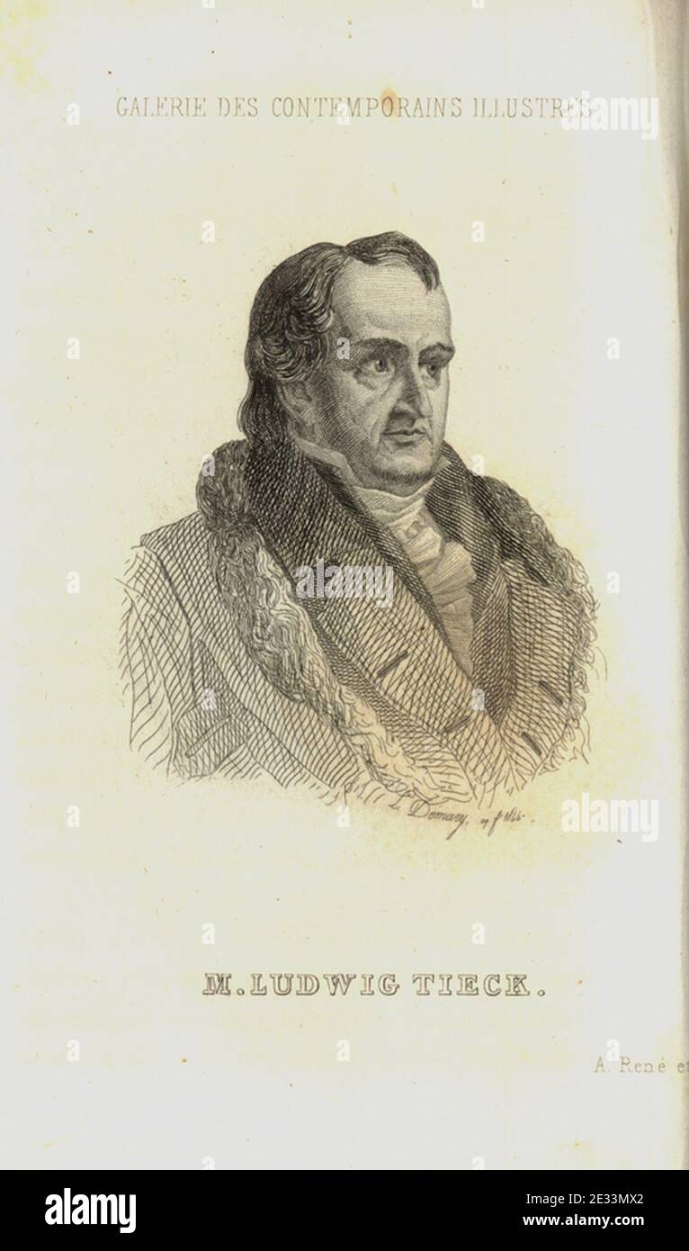 Ludwig Tieck 1845 Stock Photo Alamy
