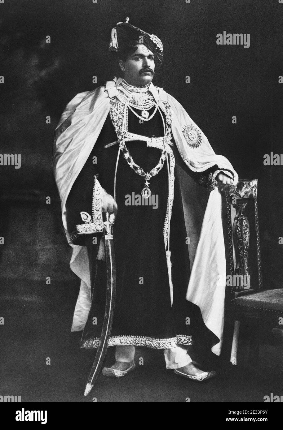 Maharajah of Kolhapur 1912 Stock Photo Alamy