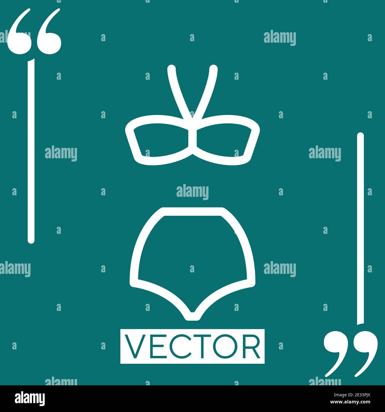 bikini Linear icon. Editable stroke line Stock Vector