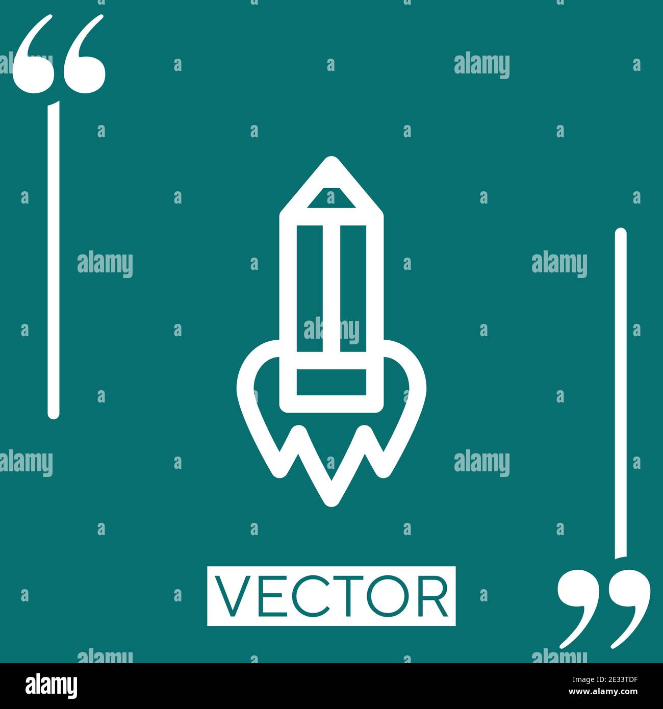 launching idea vector icon Linear icon. Editable stroke line Stock Vector
