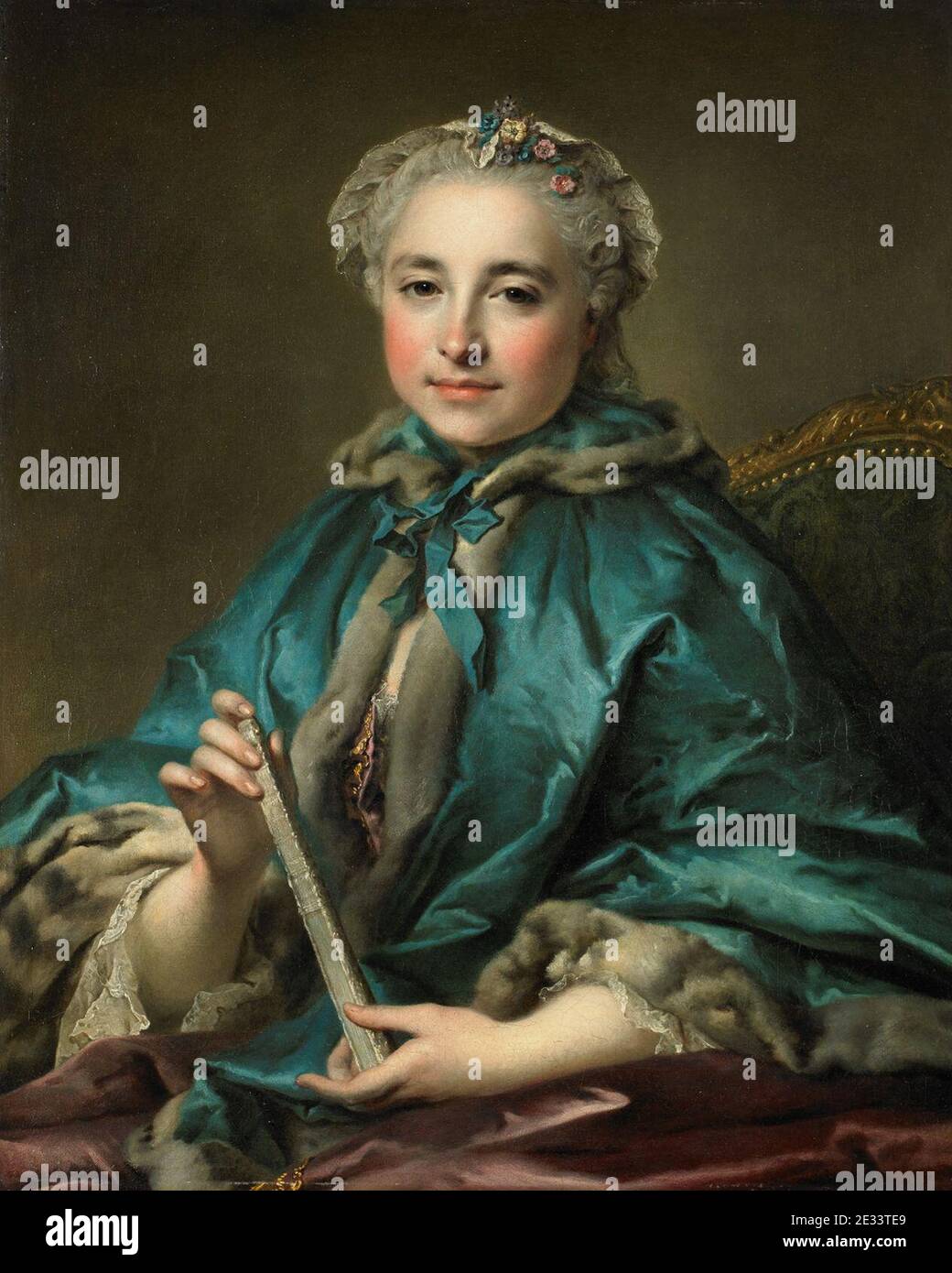 Madame de Livry by Louis Tocqué. Stock Photo