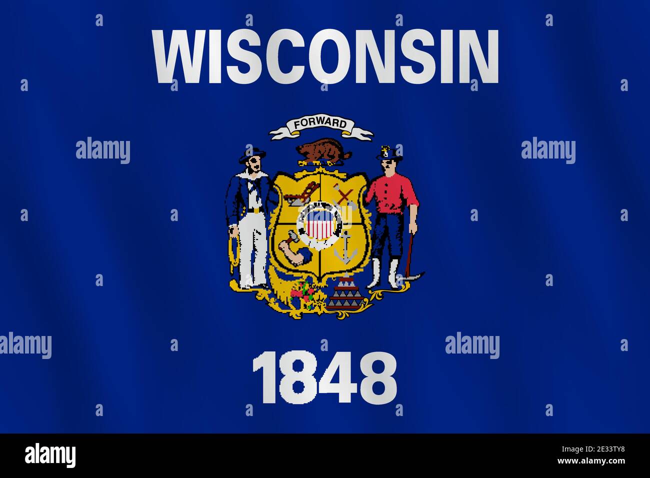 Wisconsin Offical Official flag state wisconsin hi-res stock photography and images - Alamy