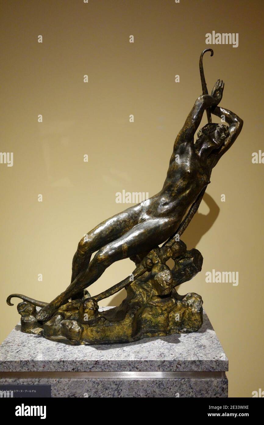 Lying Selene by Emile-Antoine Bourdelle, 1917, bronze - National Stock Photo