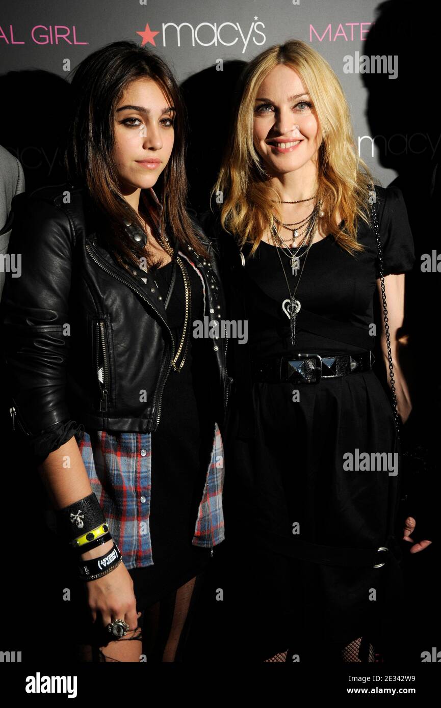 Madonna and Lourdes Leon attend the 'Material Girl' collection launch at Macy's Herald Square in New York City, NY, USA, on September 22, 2010. Photo by Mehdi Taamallah/ABACAPRESS.COM (Pictured: Madonna, Lourdes Leon) Stock Photo