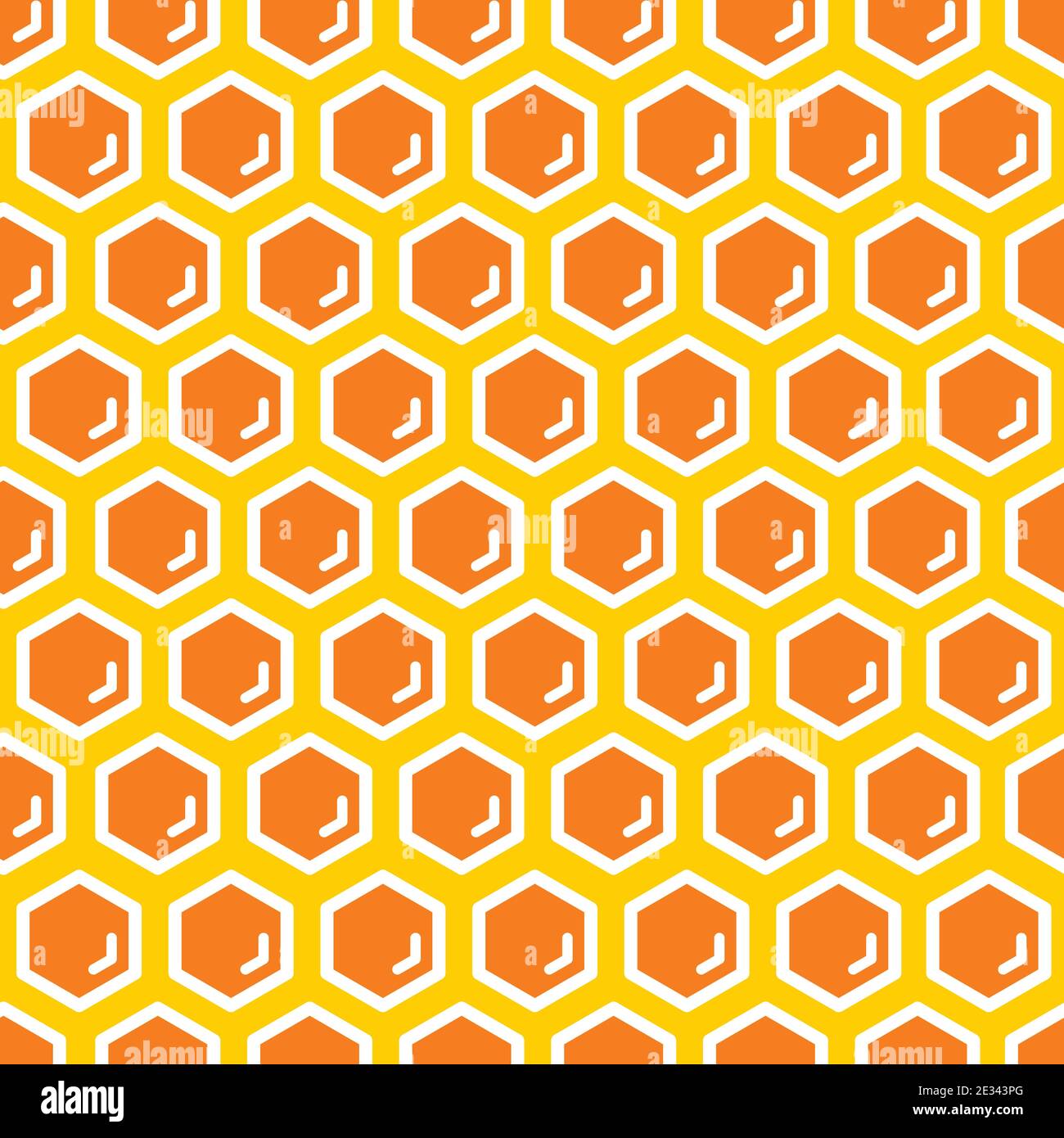 Seamless vector yellow honeycomb pattern. Honey background with bee ...
