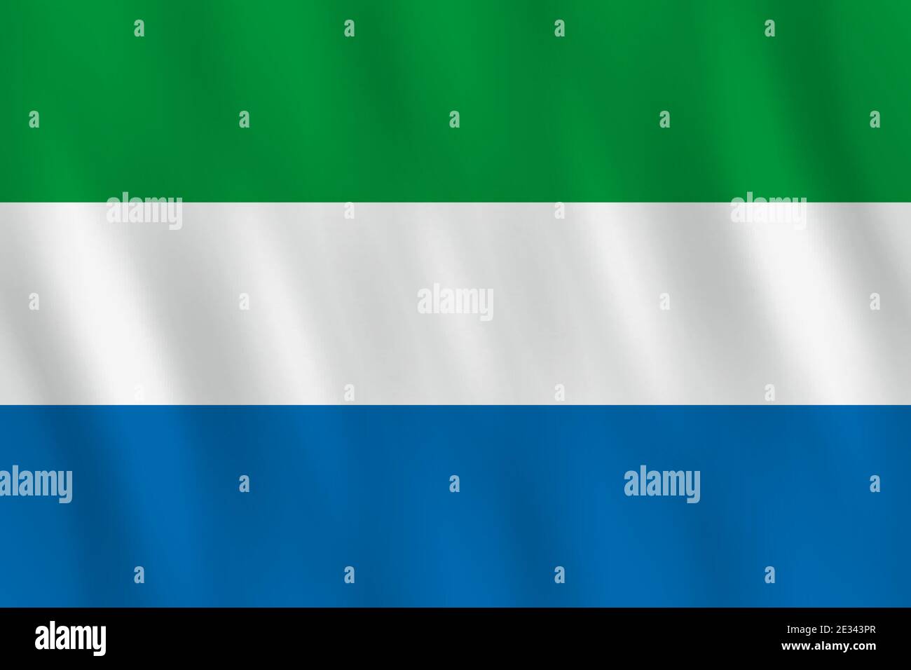 Sierra Leone flag with waving effect, official proportion Stock Vector ...