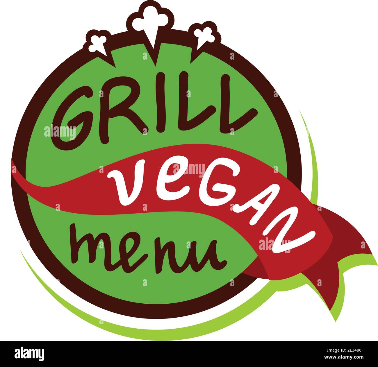 Vegan menu concept design. Grill. Organic food. Hand drawn vector ...