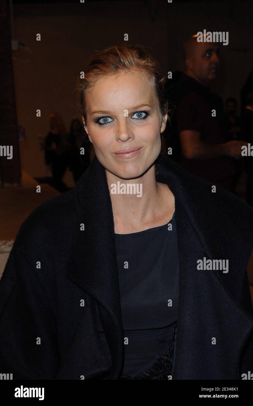 Eva Herzigova on the front raw during the Hakaan spring