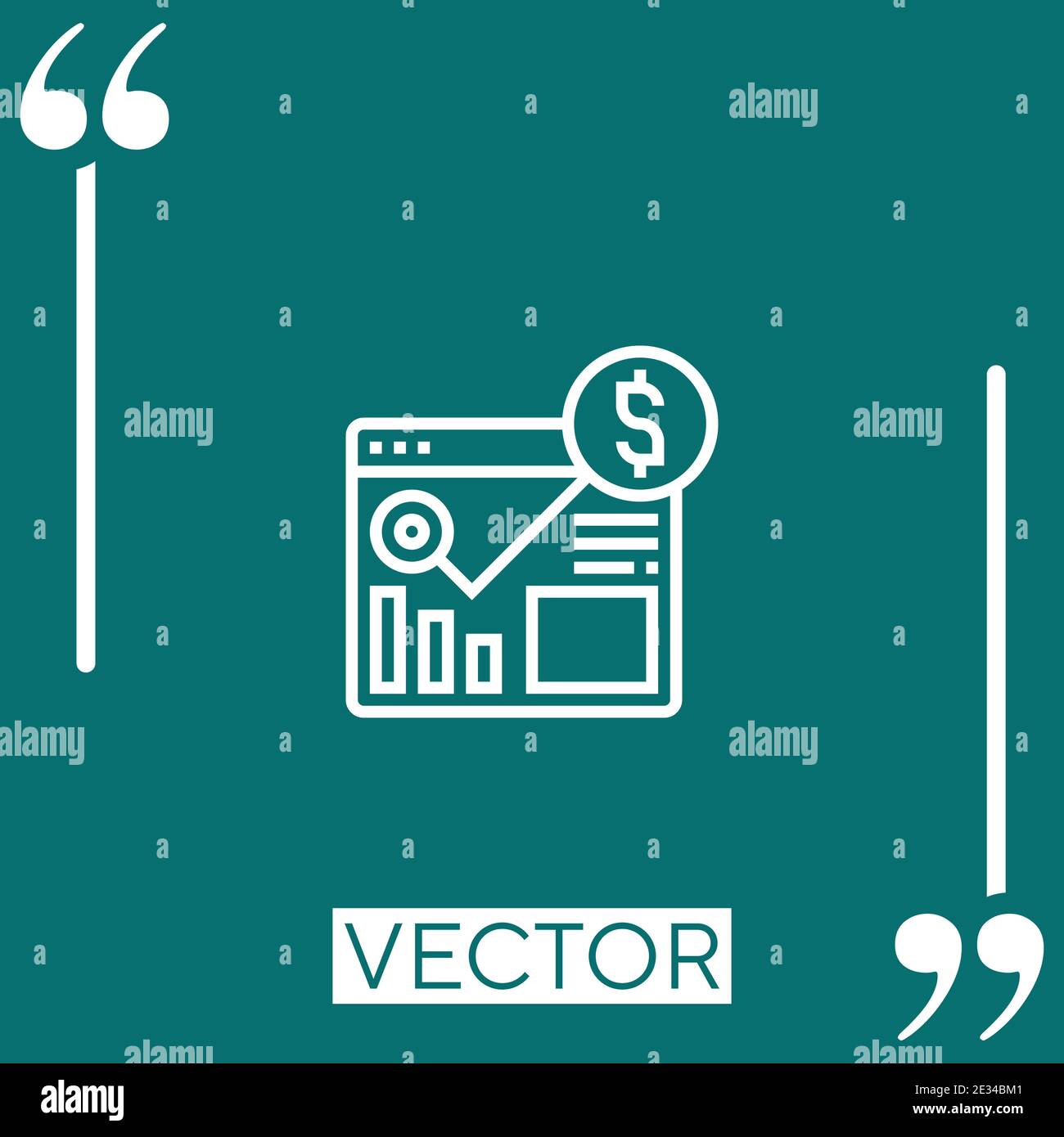 bounce rate Linear icon. Editable stroke line Stock Vector