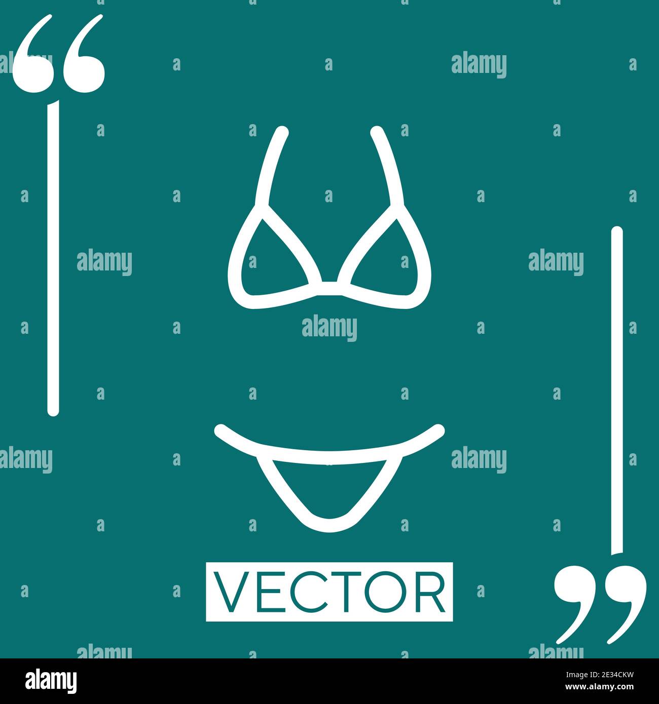 bikini vector icon Linear icon. Editable stroke line Stock Vector