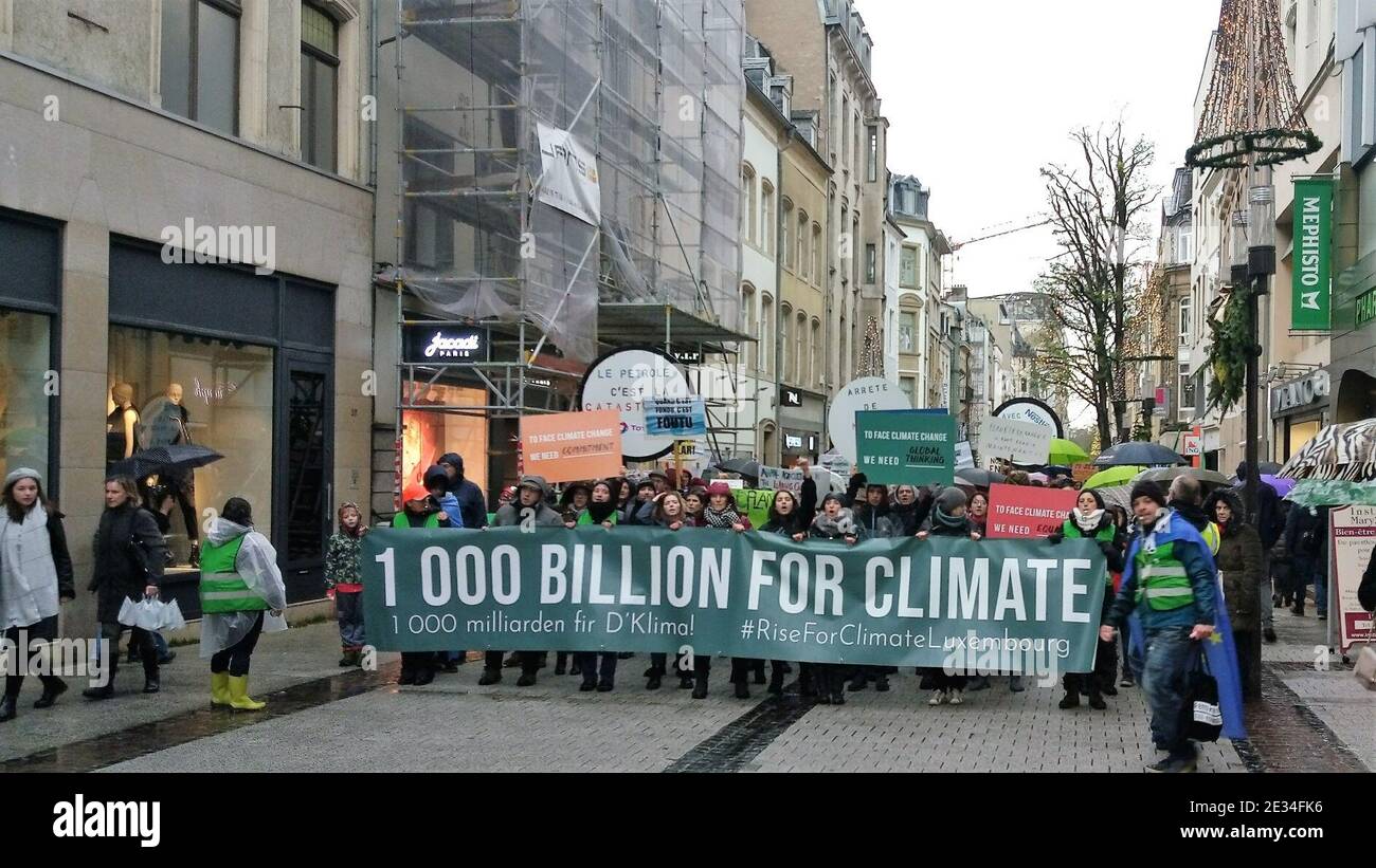 Luxembourg, Marche pour le climat 08-12-2018 (2). Stock Photo