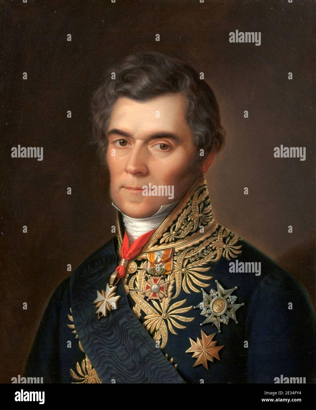 Luis de la Cruz y Ríos, autorretrato Stock Photo Alamy