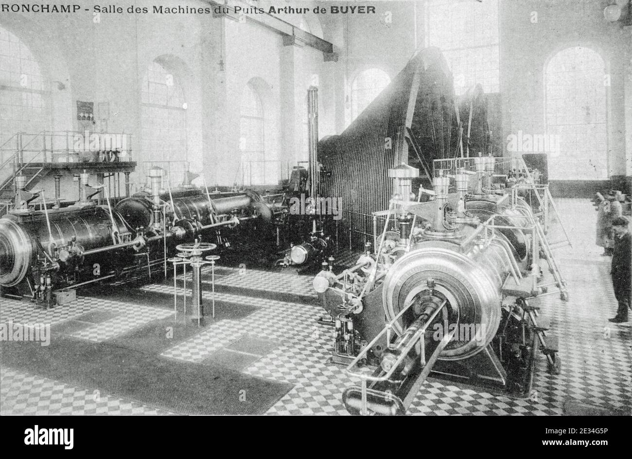 Machine d'extraction à vapeur du puits Arthur de Buyer - 04 Stock Photo ...