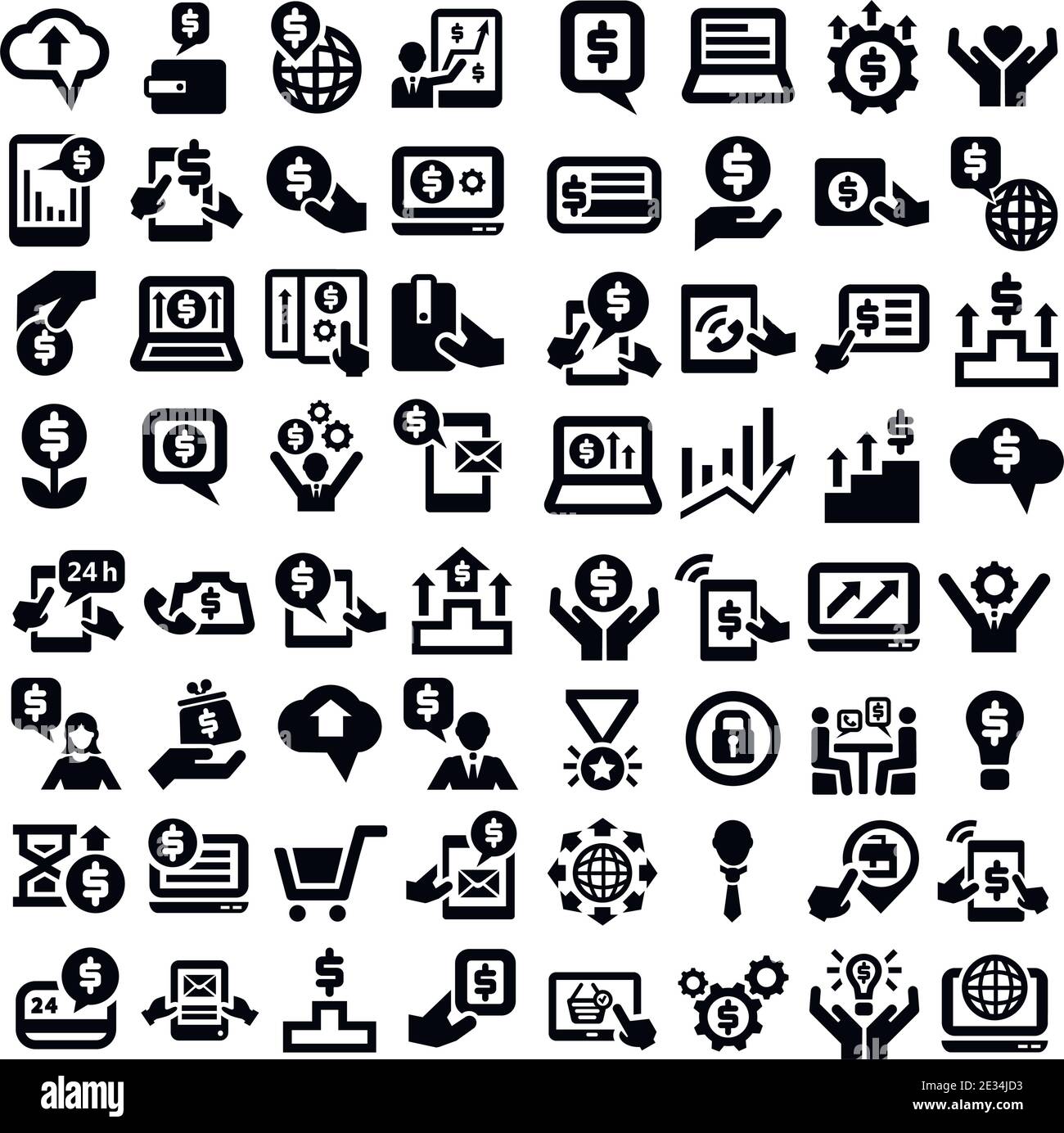 Business icons big set. Vector icons set for business, management ...