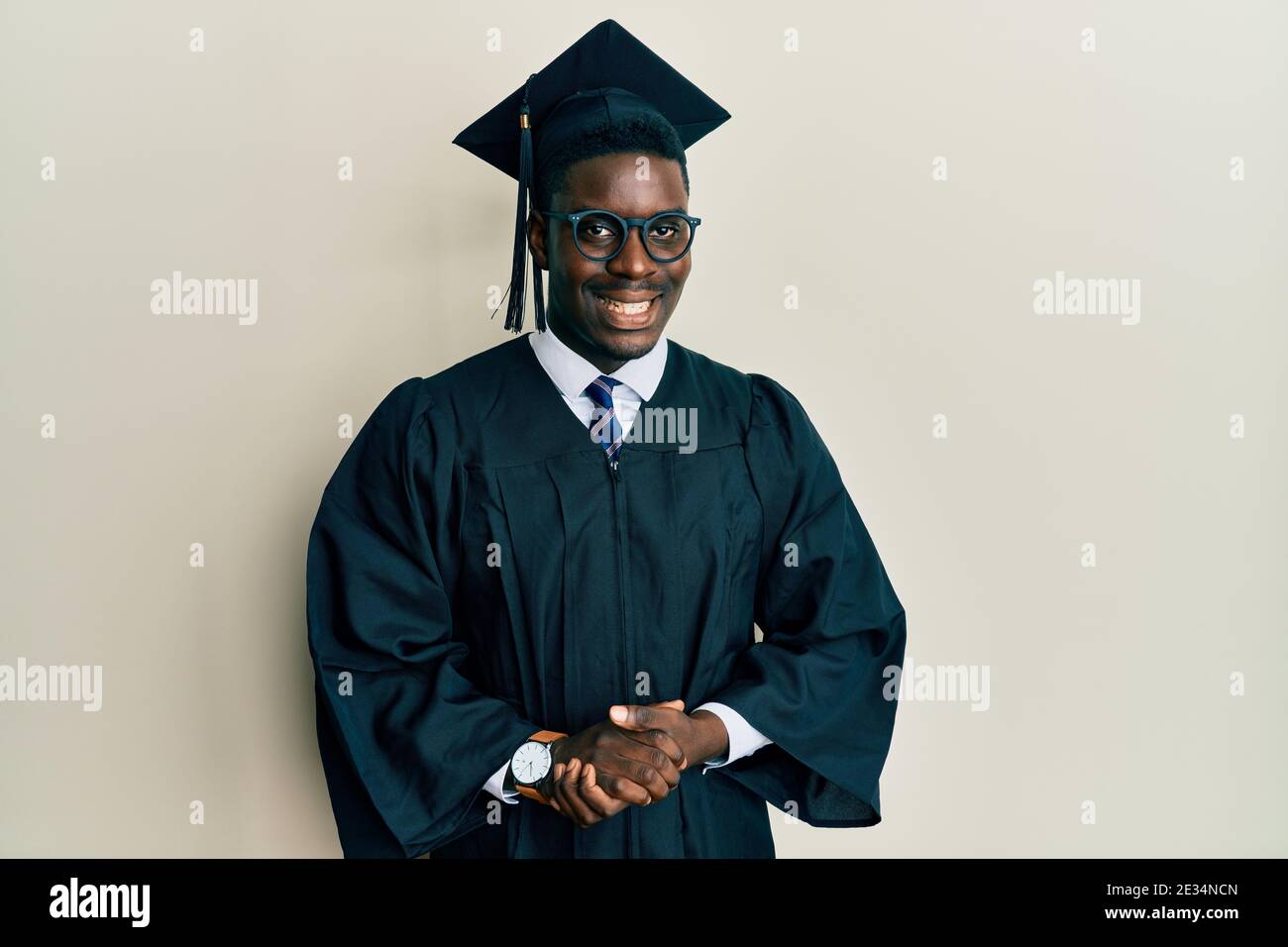 wearing graduation cap 
