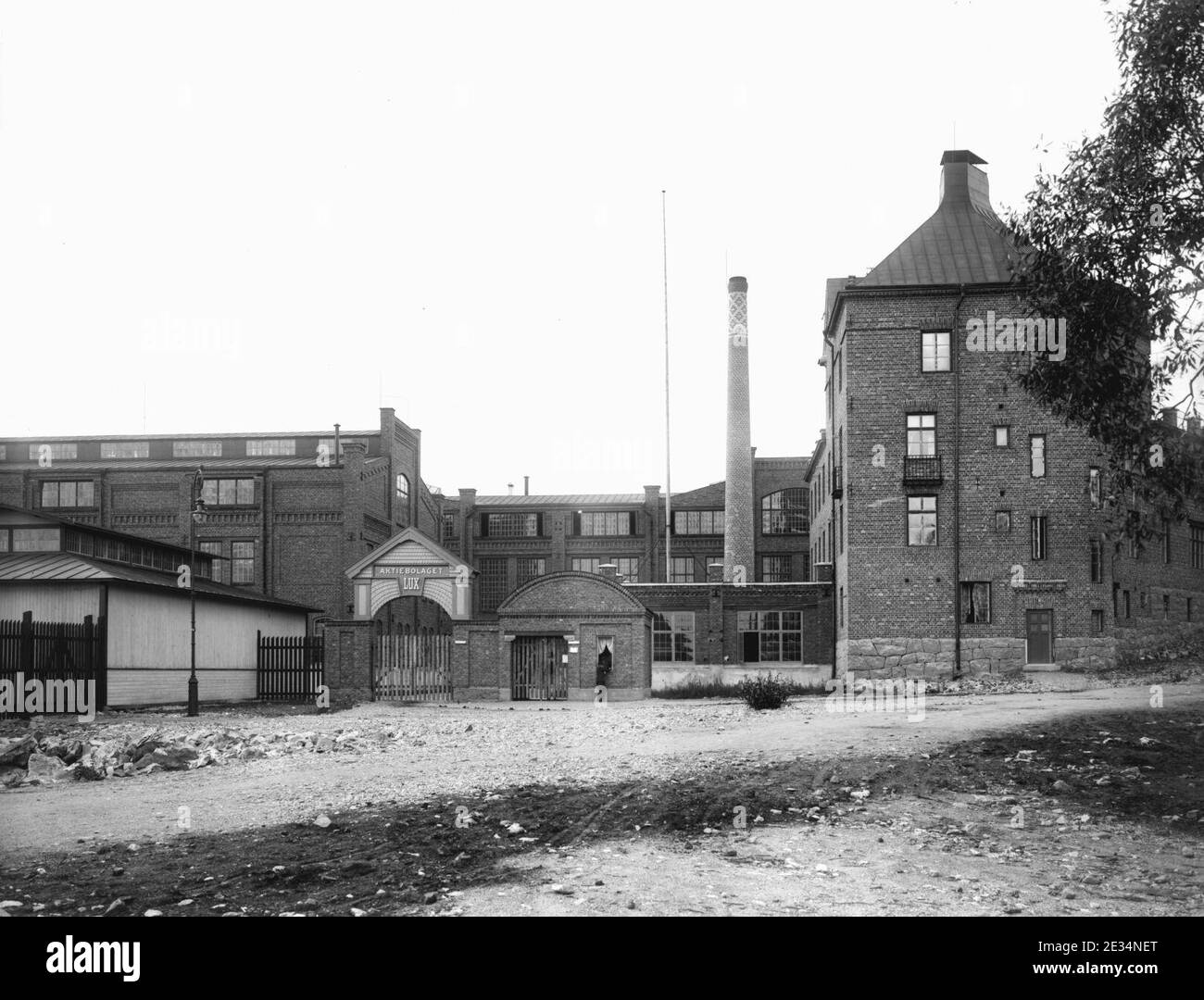 Luxfabriken, Lilla Essingen, 1914. Stock Photo