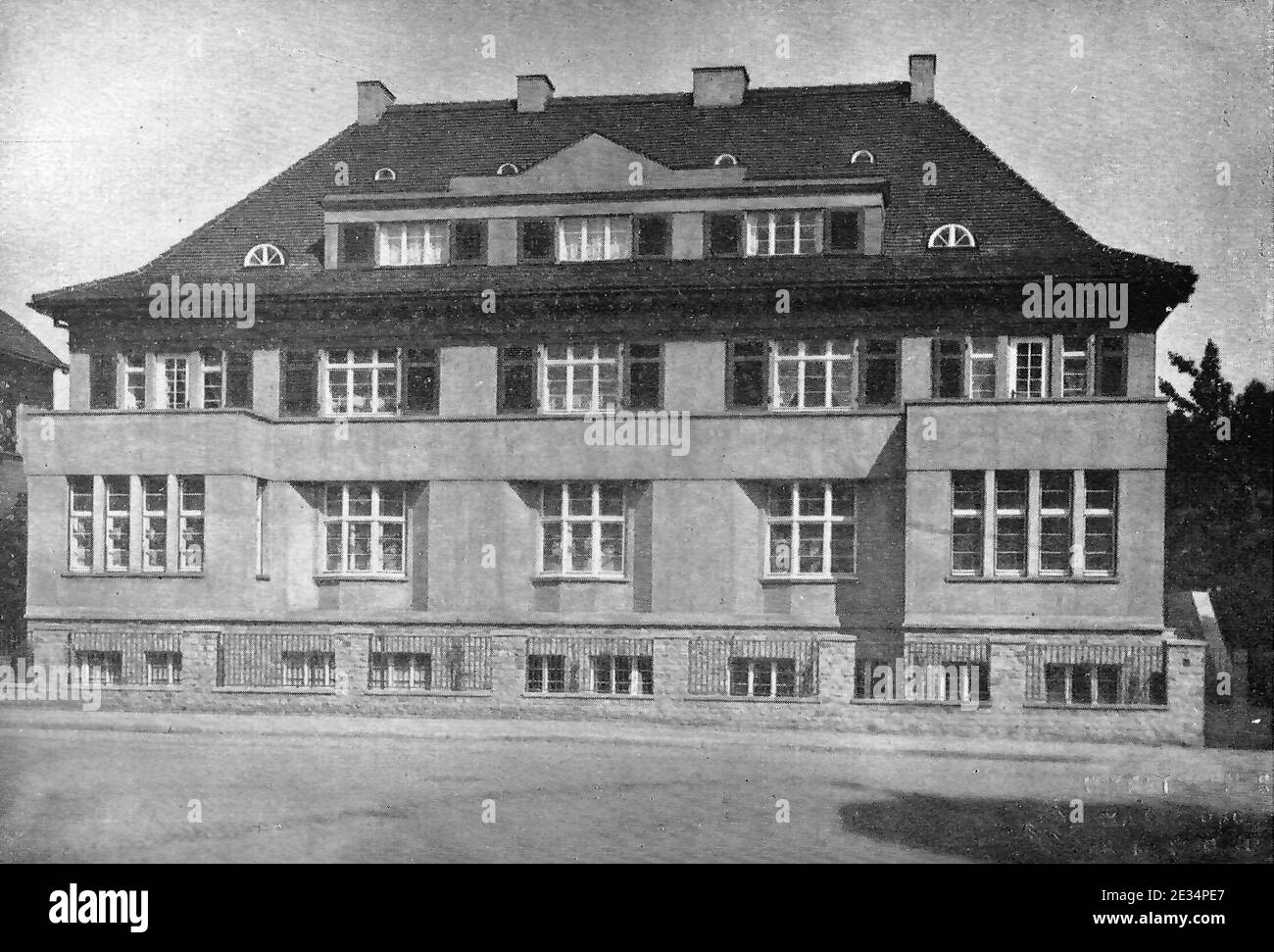 Magdeburg Doppelhaus G und F Lennéstraße. Stock Photo