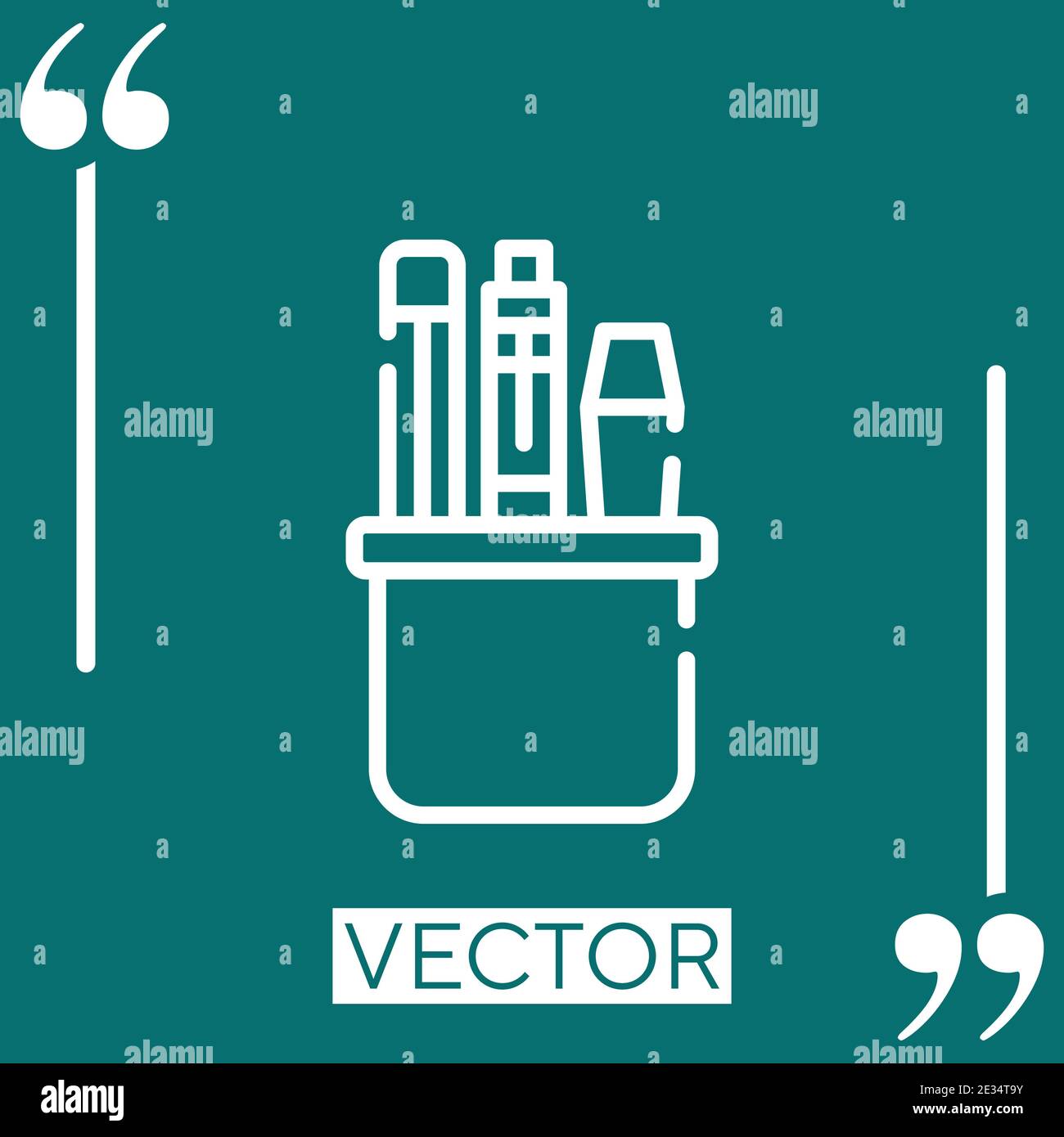 stationery vector icon Linear icon. Editable stroke line Stock Vector ...