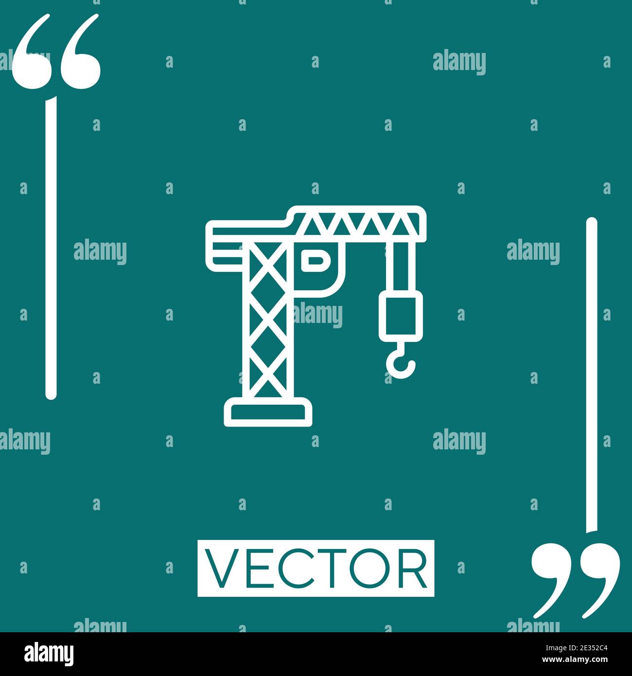 crane vector icon Linear icon. Editable stroke line Stock Vector Image ...