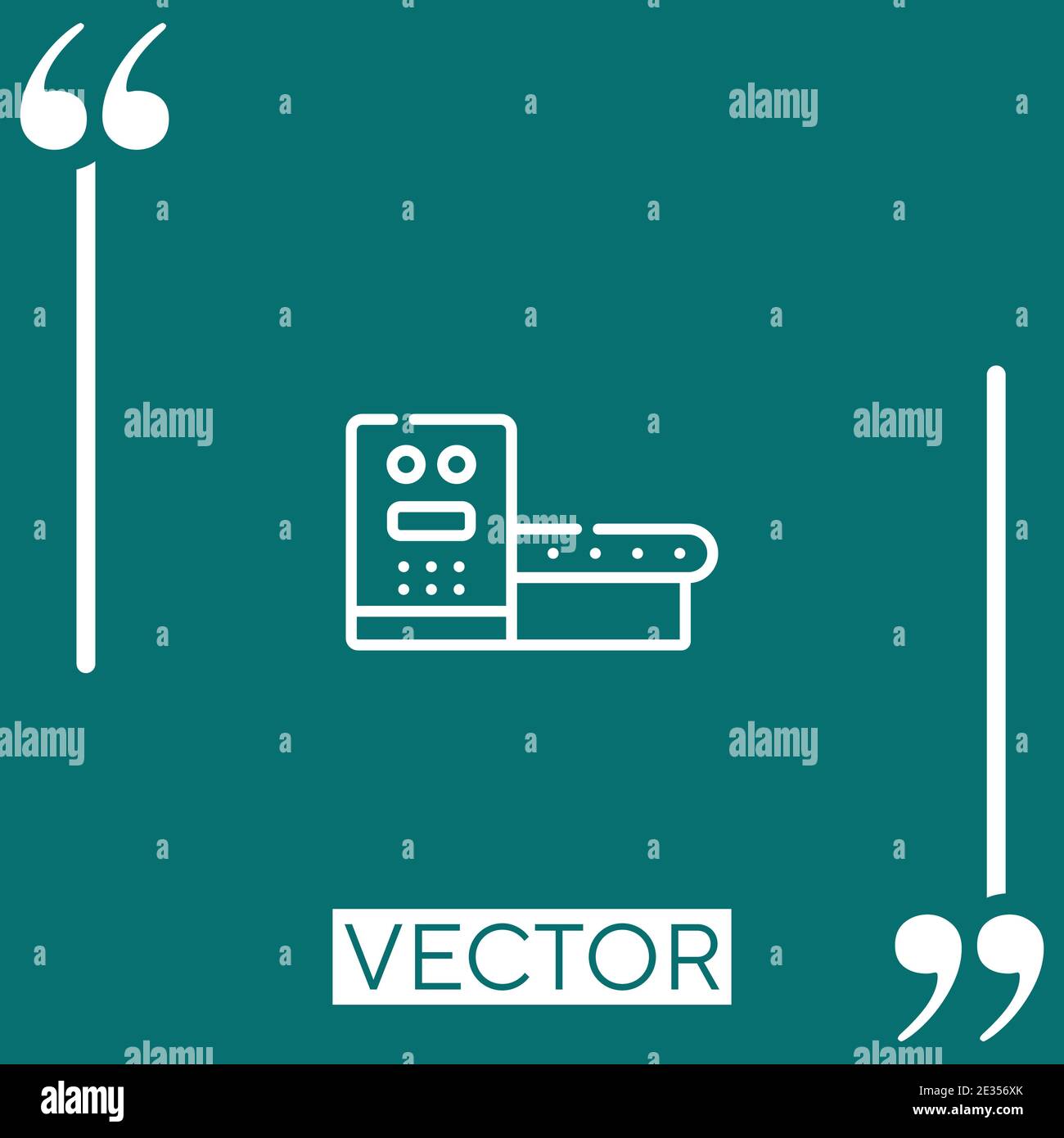 conveyor vector icon Linear icon. Editable stroke line Stock Vector
