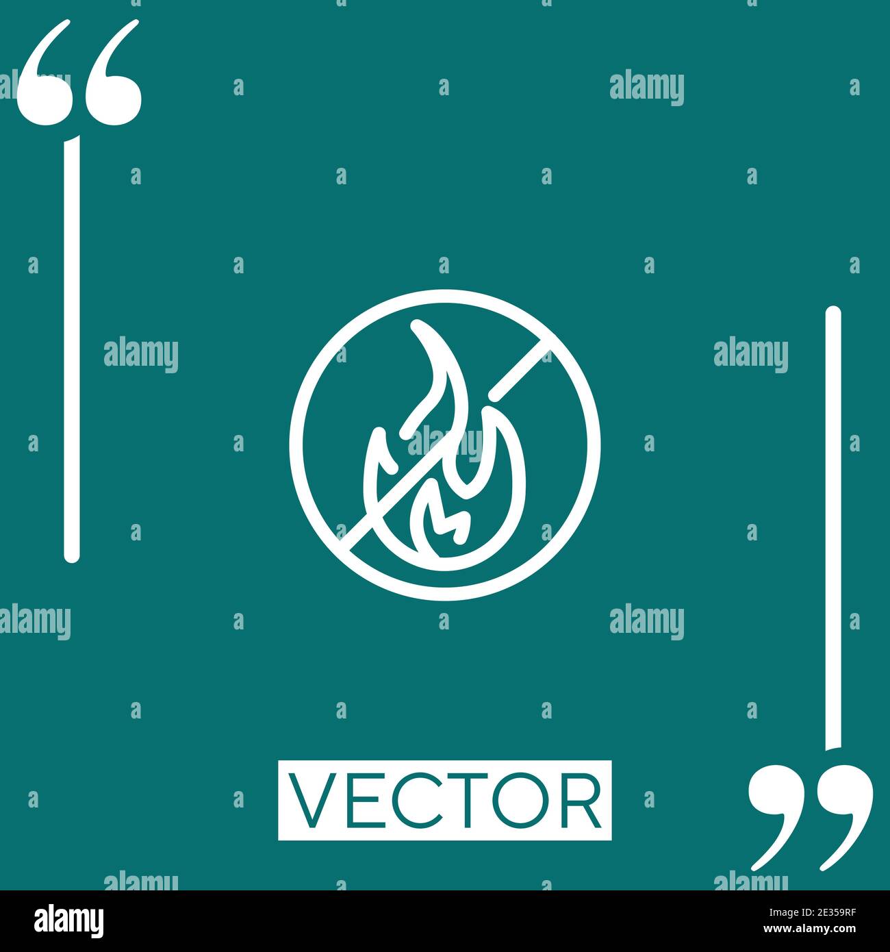 inflamable vector icon Linear icon. Editable stroke line Stock Vector ...