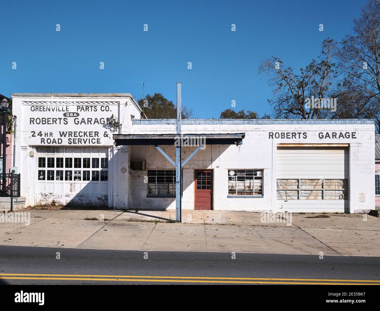Roberts Garage an old vintage 1940's to 1950's gas station or garage in
