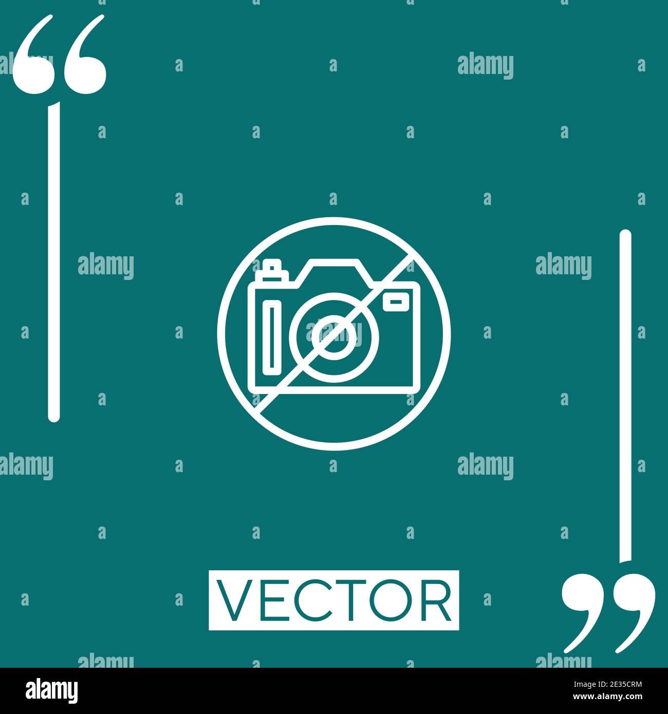no photo vector icon Linear icon. Editable stroke line Stock Vector