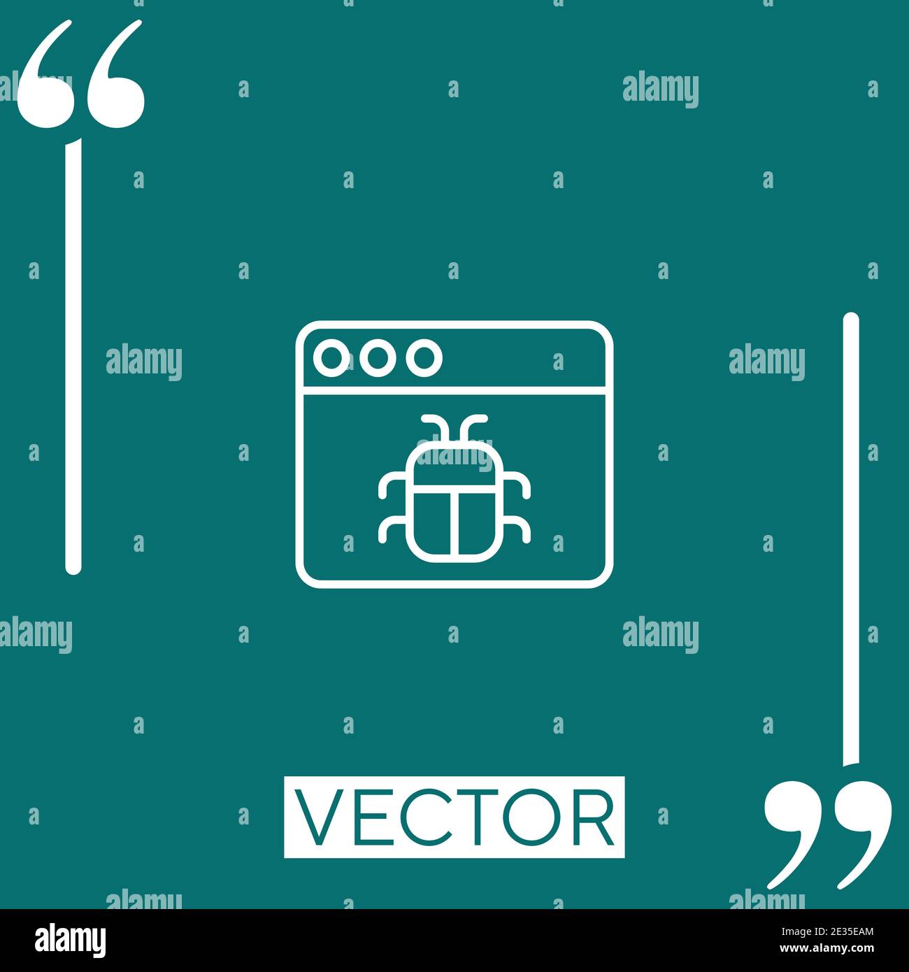 malware vector icon Linear icon. Editable stroke line Stock Vector