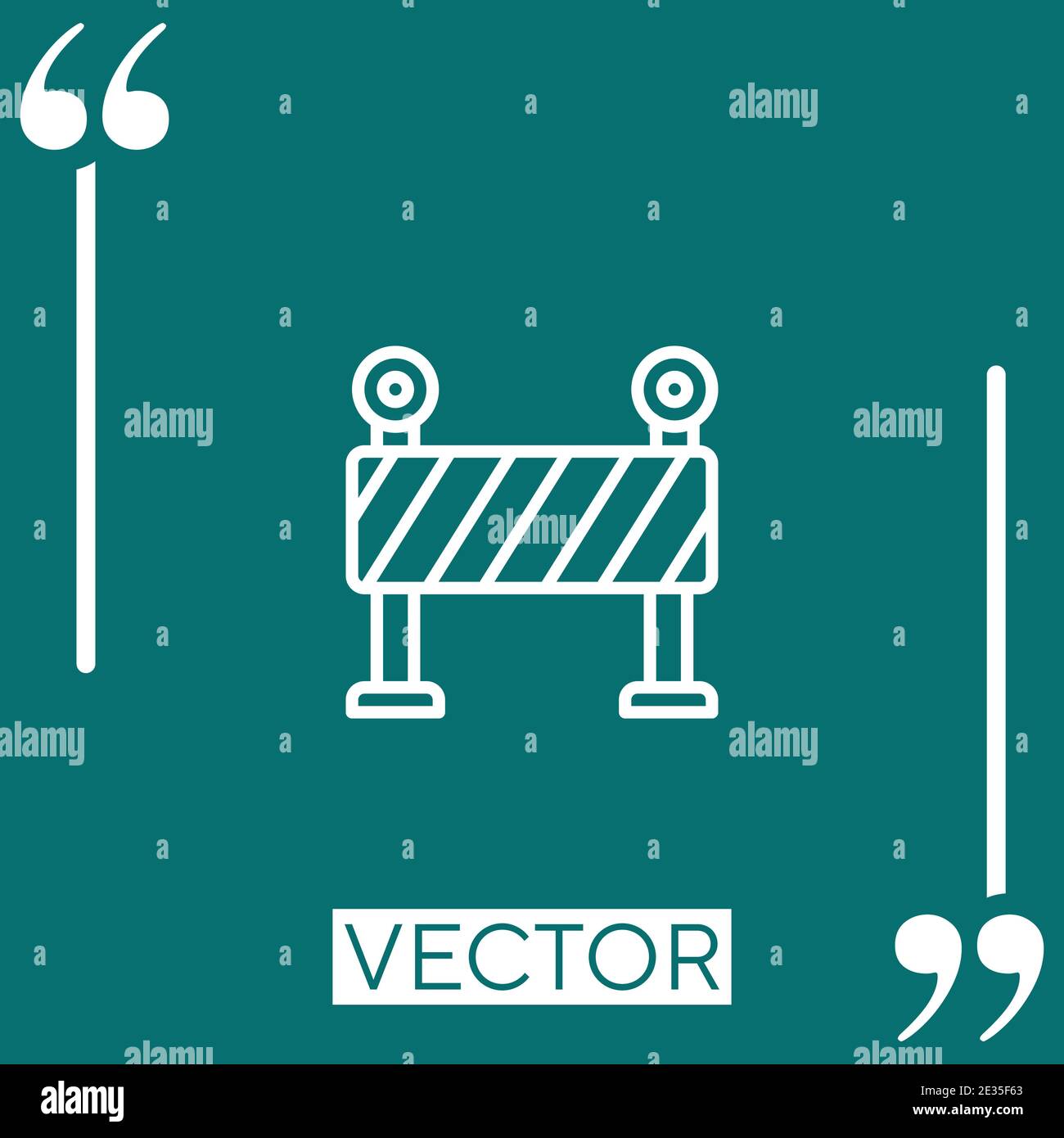 barrier vector icon Linear icon. Editable stroke line Stock Vector ...