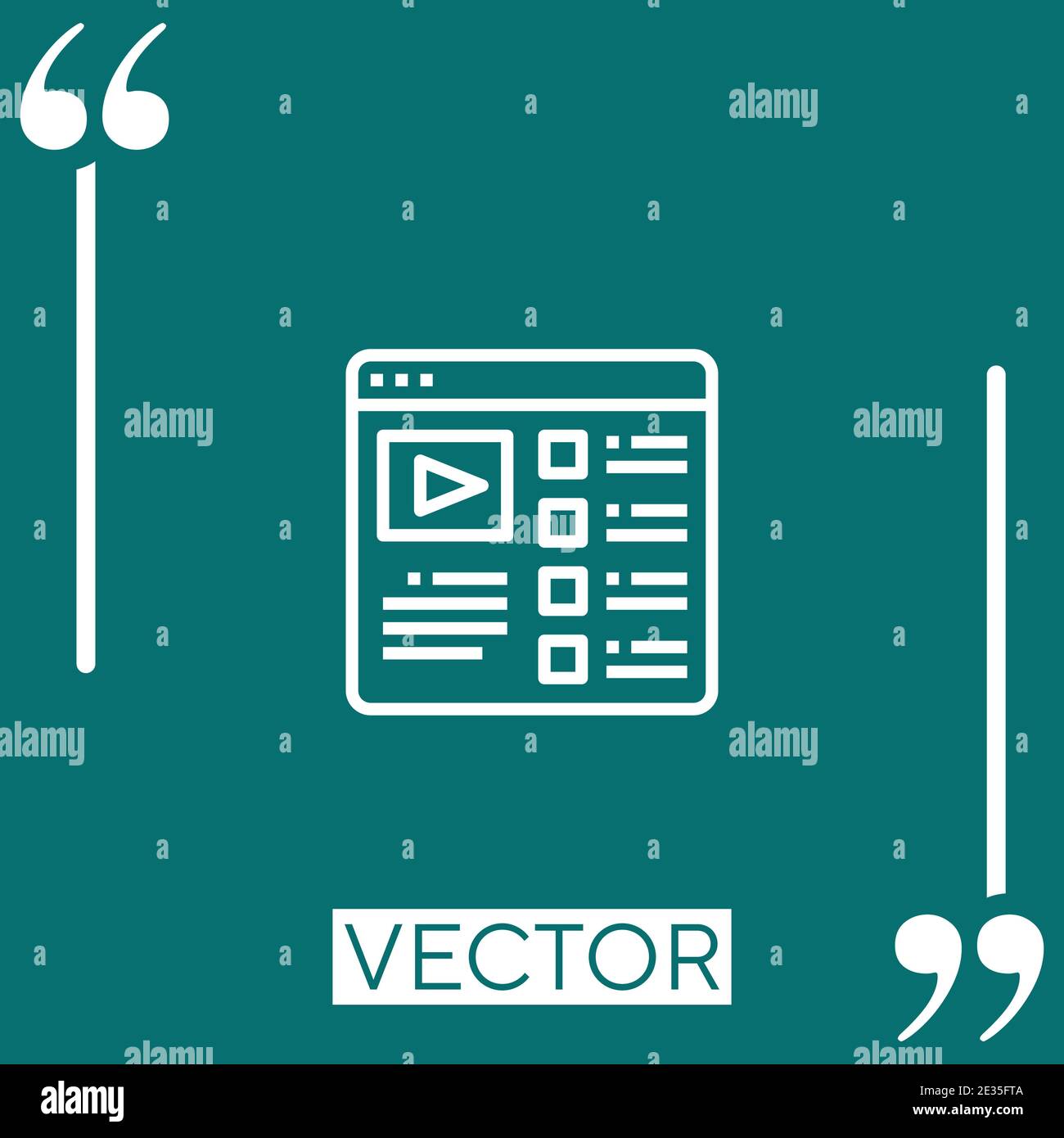 advertising vector icon Linear icon. Editable stroke line Stock Vector
