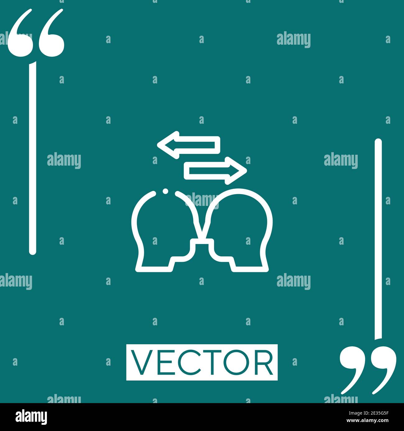 empathy vector icon Linear icon. Editable stroked line Stock Vector