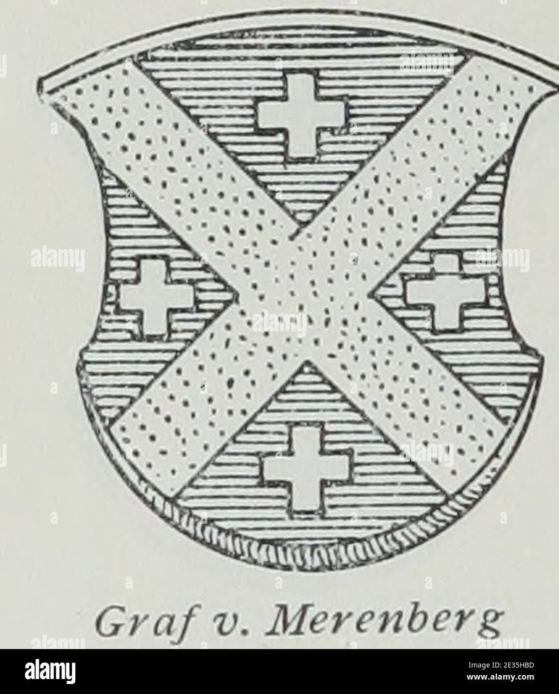 Luthmer III-000e-Wappen Graf von Merenberg. Stock Photo