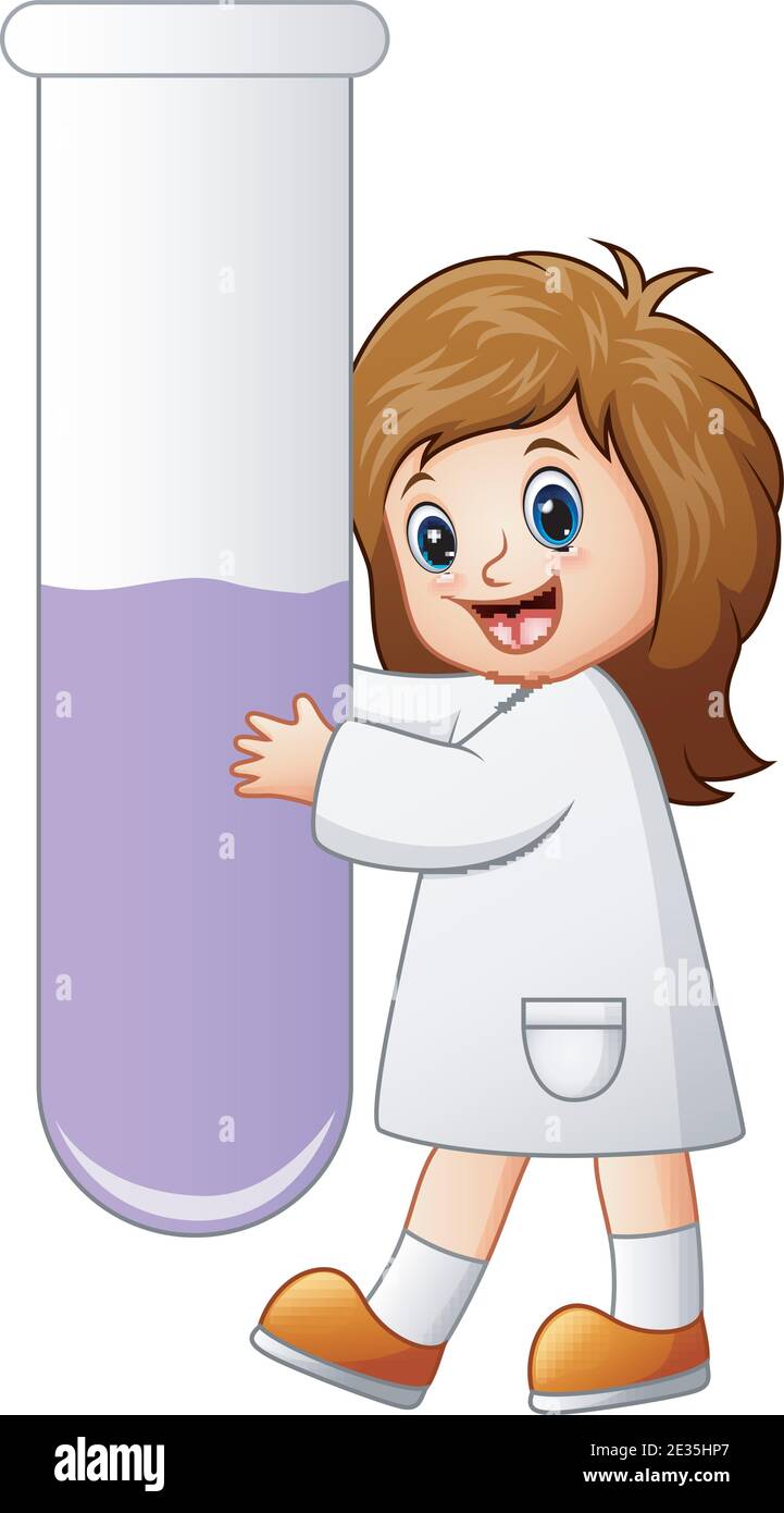 kid scientist cartoon