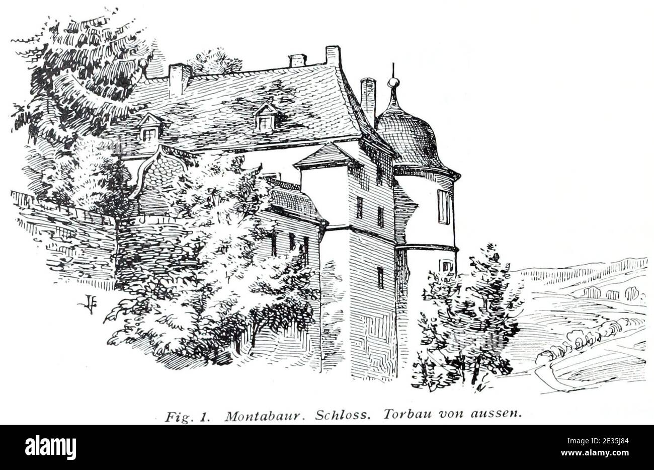 Luthmer V - 01 - Montabaur Schloss Torbau von aussen. Stock Photo