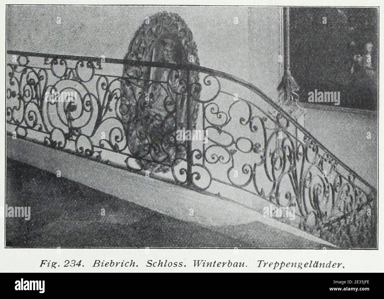 Luthmer V - 234 - Biebrich Schloss Winterbau Treppengeländer. Stock Photo