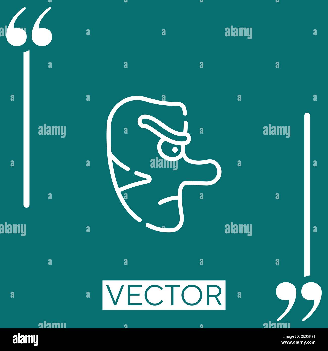 tengu vector icon Linear icon. Editable stroke line Stock Vector