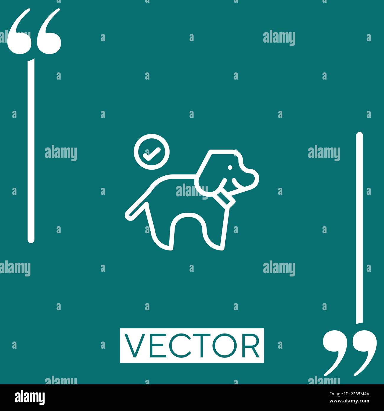 pet friendly vector icon Linear icon. Editable stroke line Stock Vector