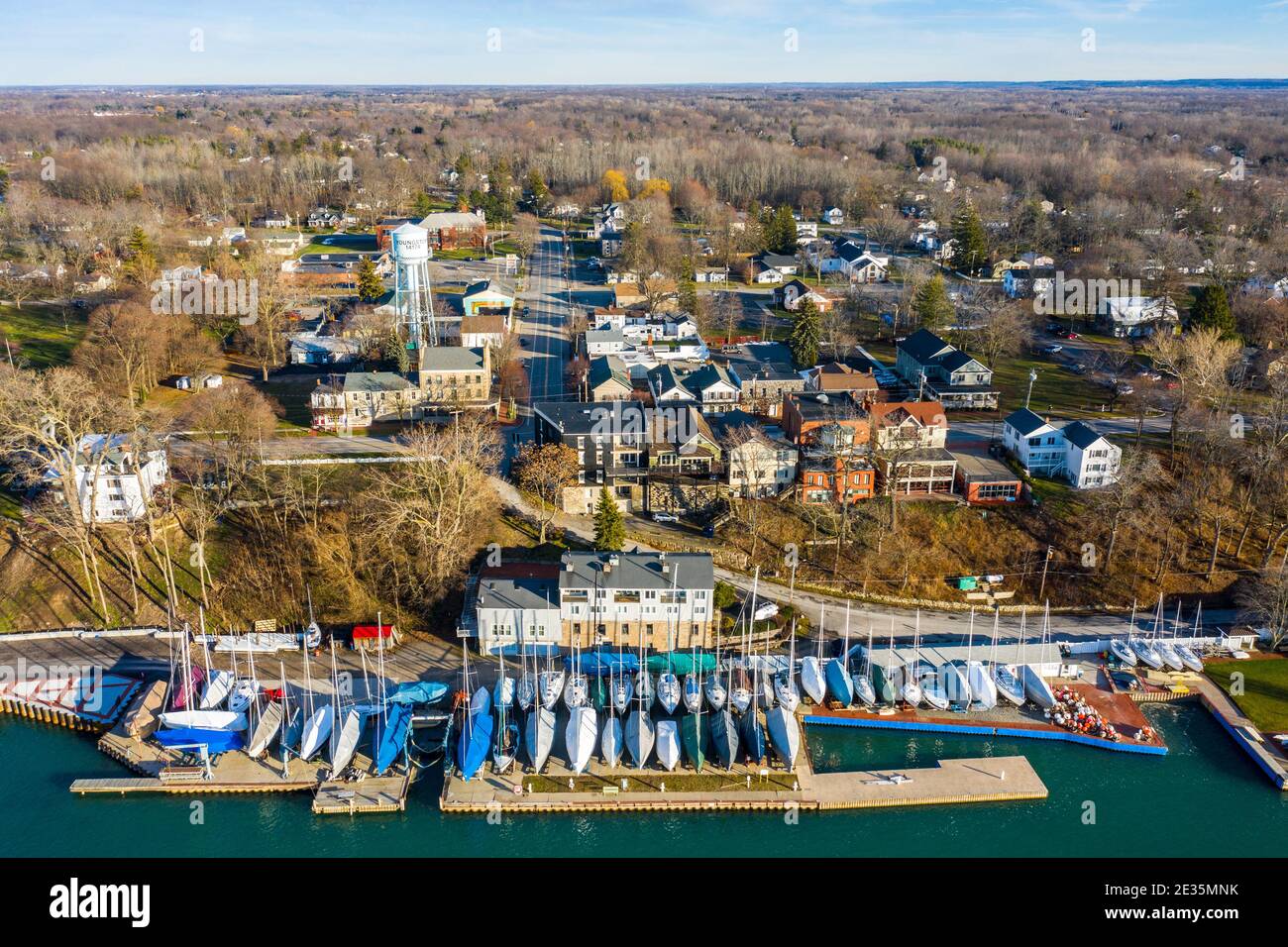 Aerial view, Youngstown, NY, USA Stock Photo