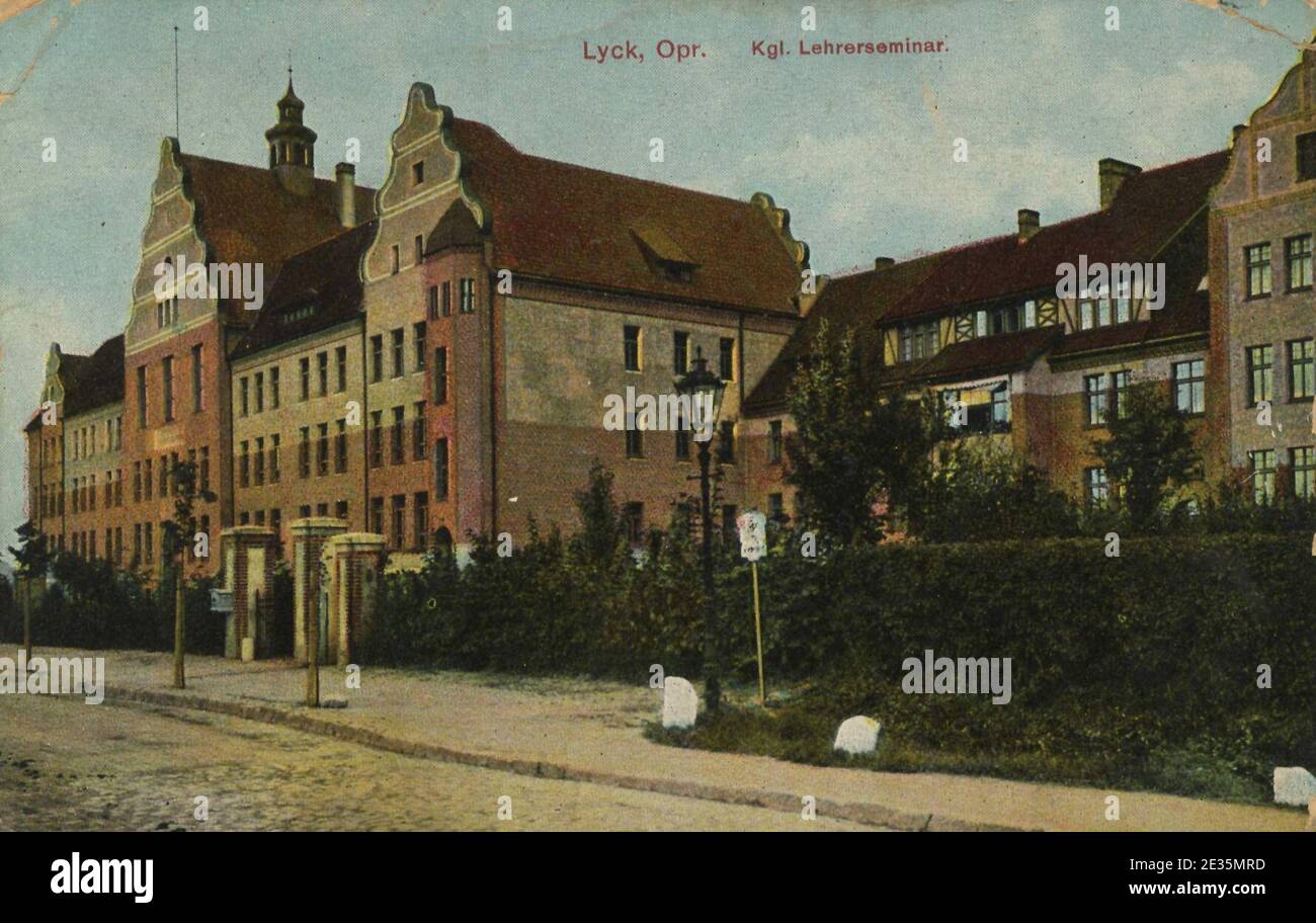 Lyck, Ostpreußen - Kgl. Lehrerseminar Stock Photo - Alamy