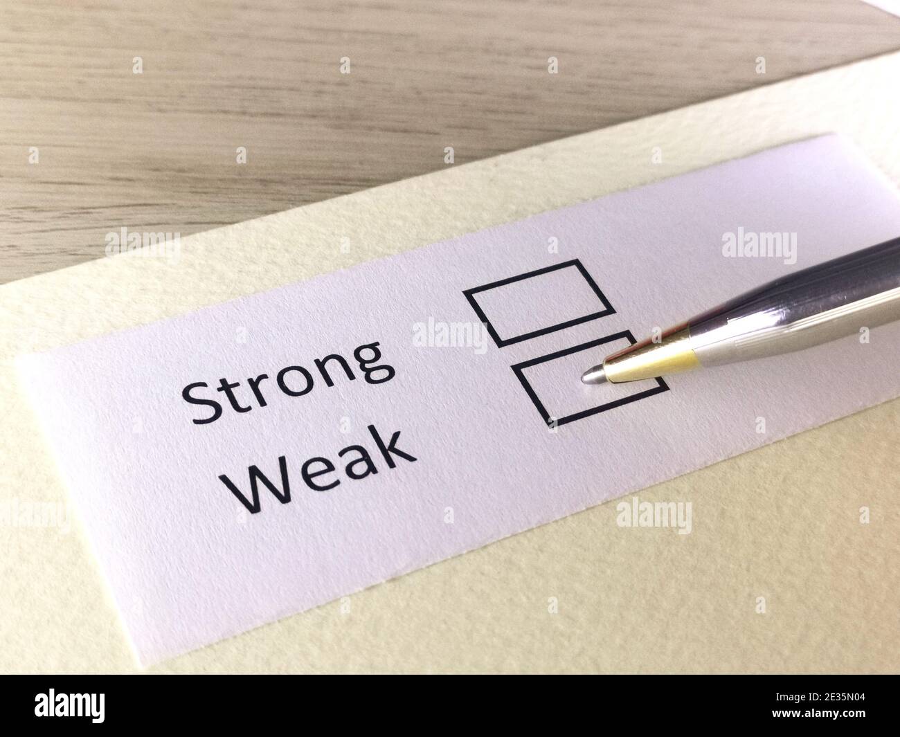Strong and weak hi-res stock photography and images - Alamy