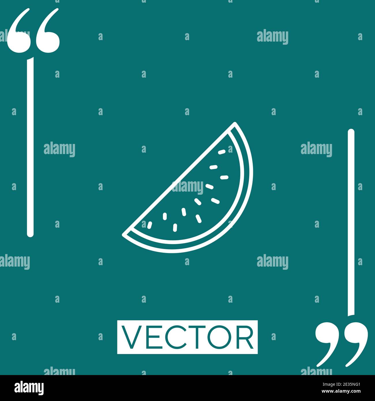 watermelon vector icon Linear icon. Editable stroke line Stock Vector