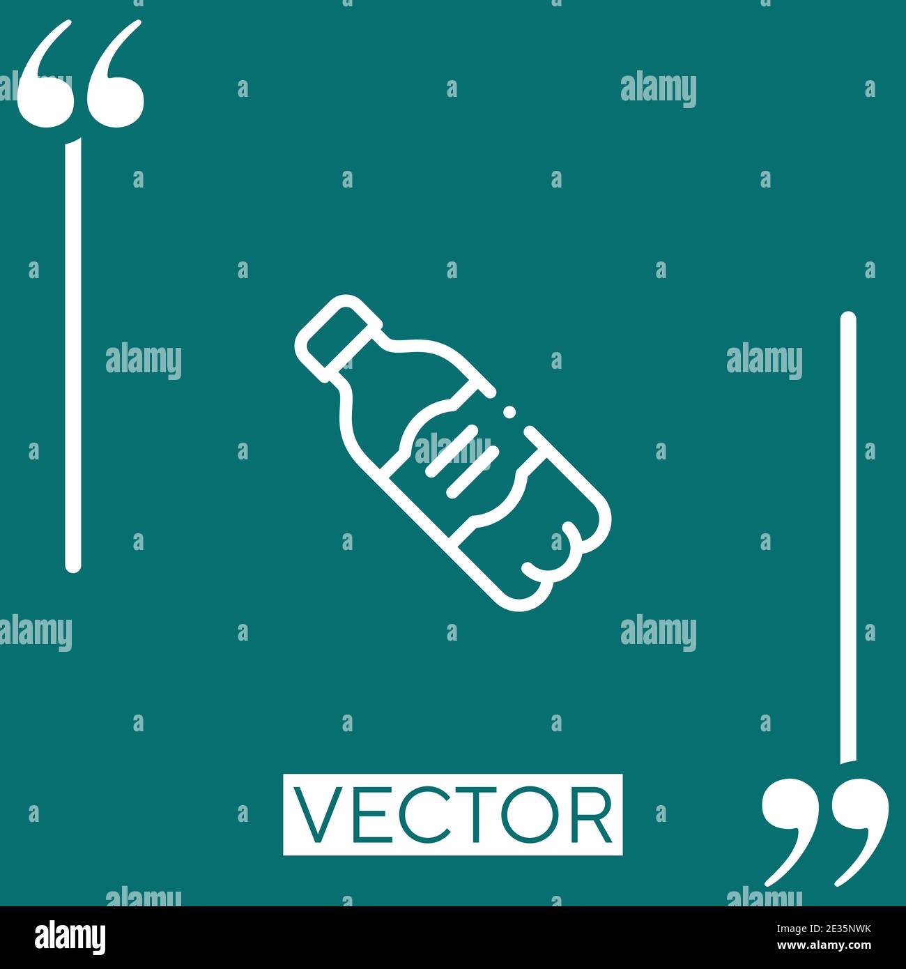 plastic bottle vector icon Linear icon. Editable stroke line Stock Vector