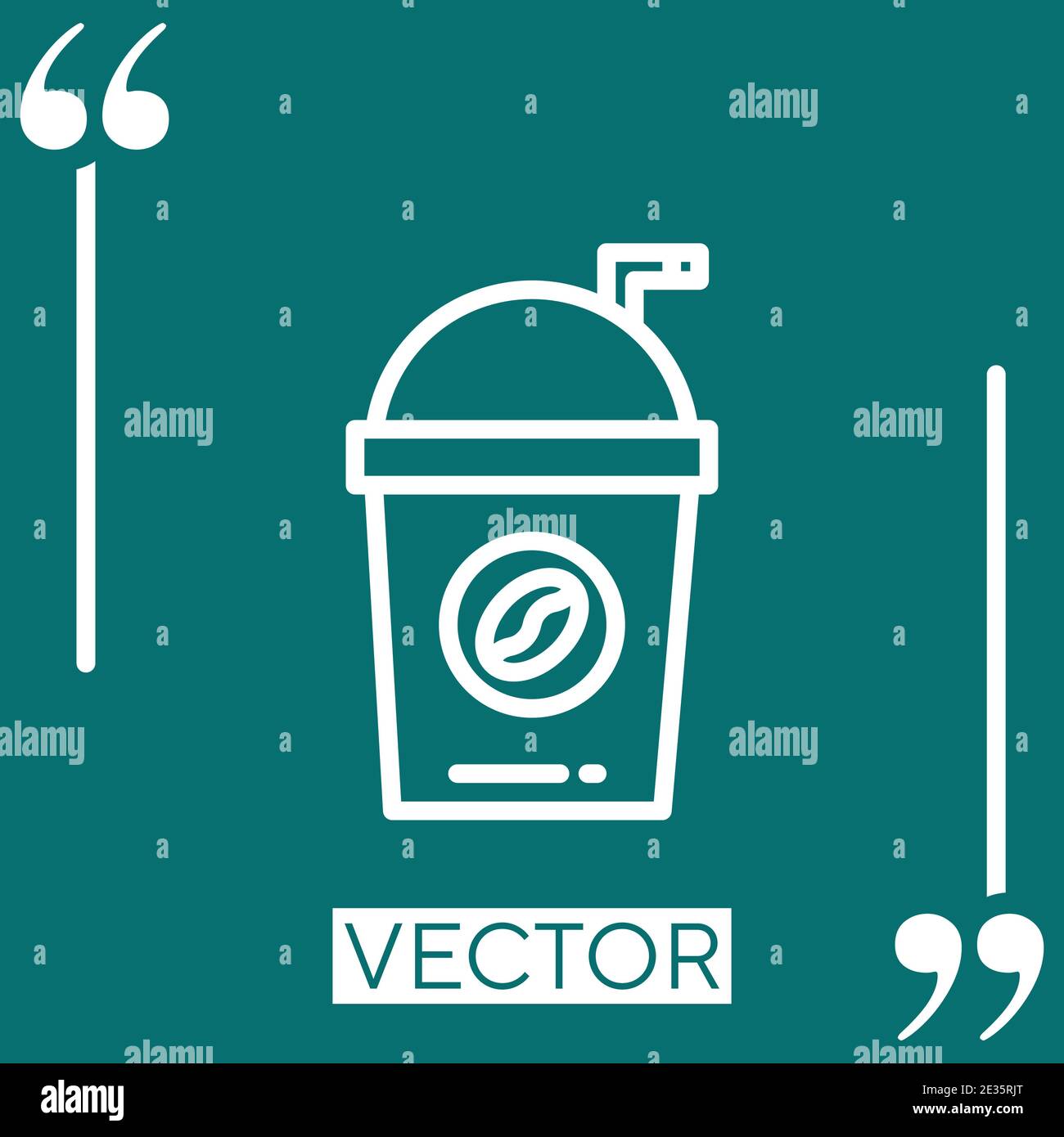 frappe vector icon Linear icon. Editable stroked line Stock Vector