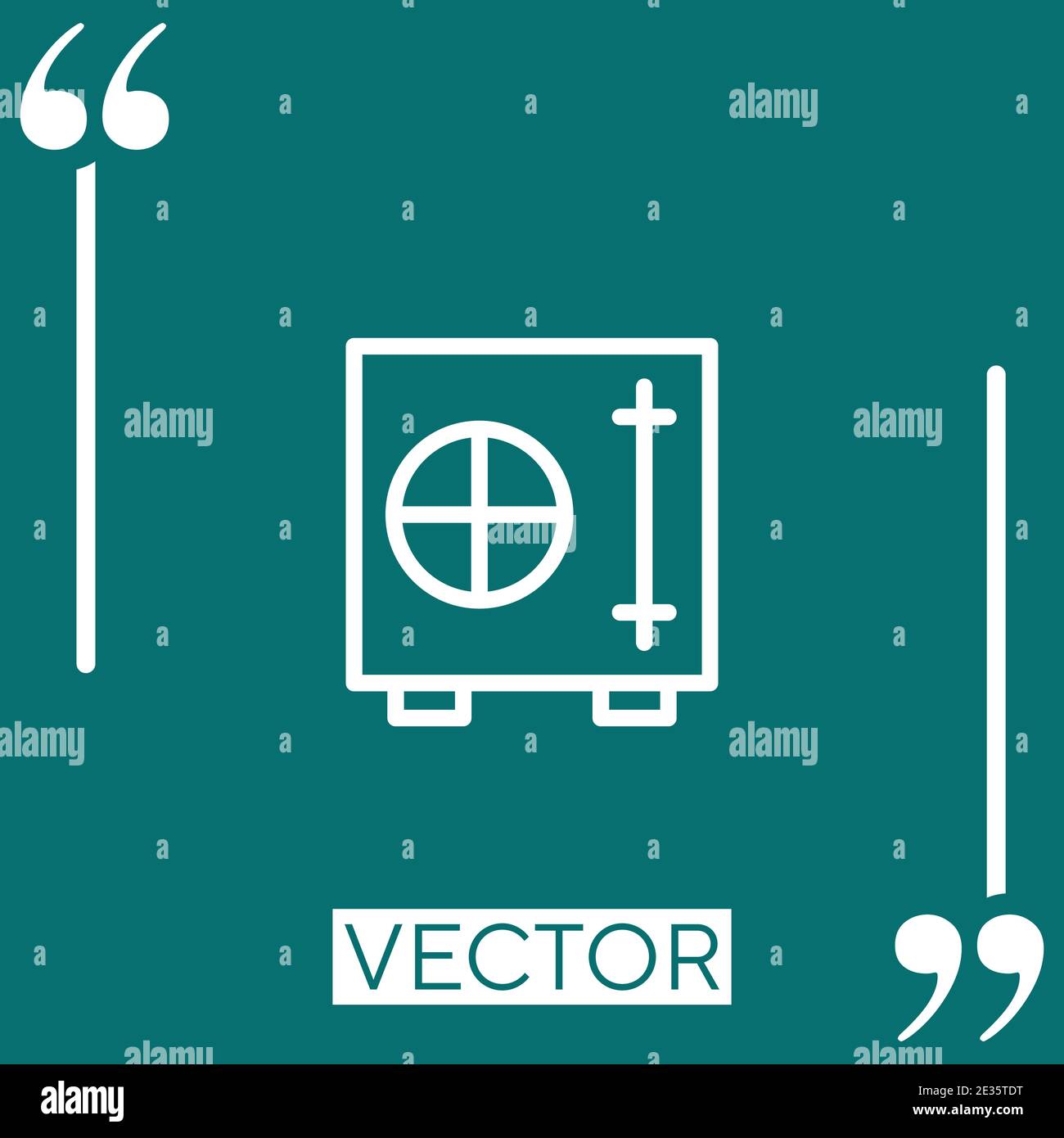 safe box vector icon Linear icon. Editable stroke line Stock Vector ...