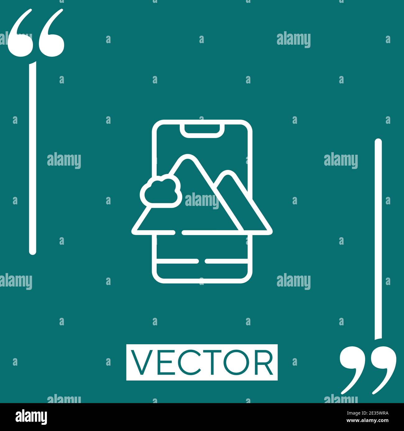 augmented reality Linear icon. Editable stroke line Stock Vector