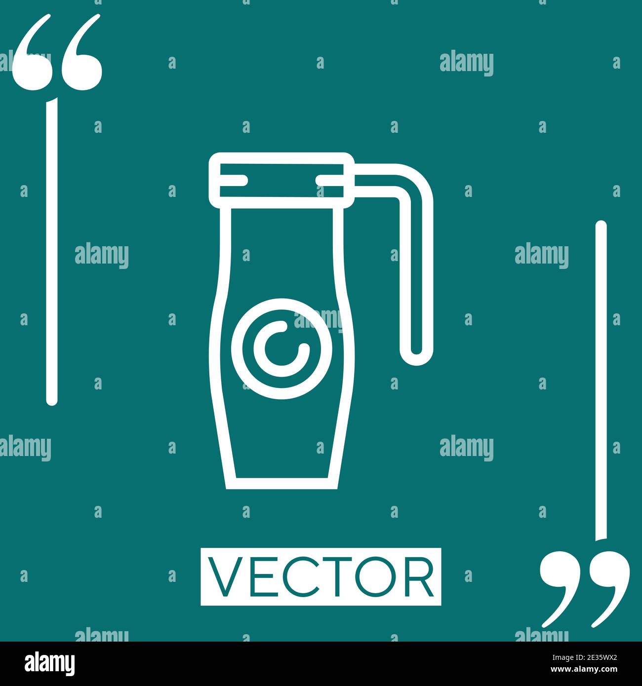 thermo Linear icon. Editable stroke line Stock Vector