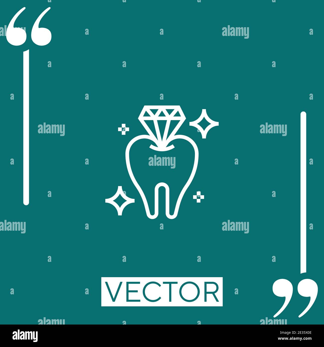 tooth vector icon Linear icon. Editable stroke line Stock Vector