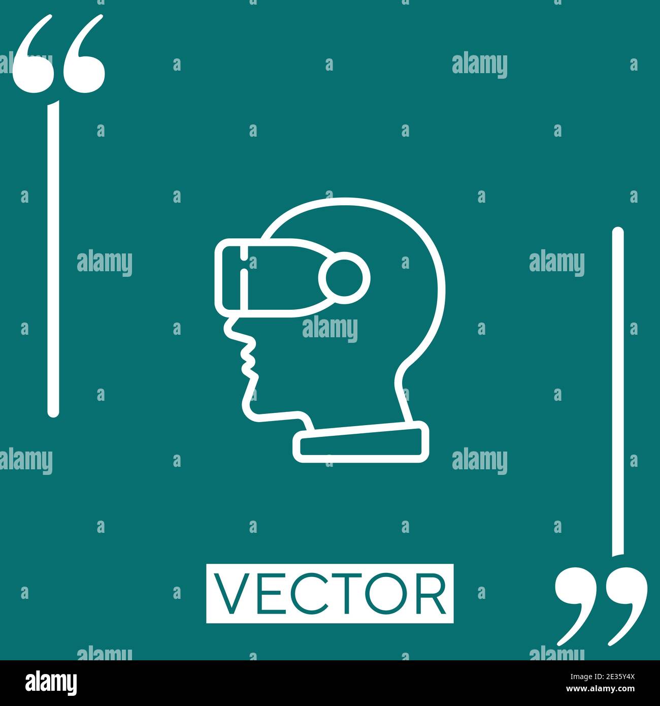 virtual reality vector icon Linear icon. Editable stroke line Stock ...